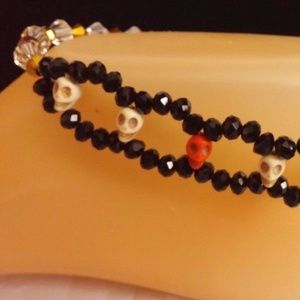 Skull Ankle Bracelet Handcrafted By Stephanie